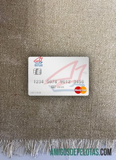 Frente Photolook do Kuwait Gulf Bank Mastercard exemplo real